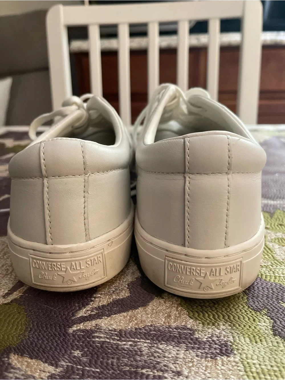 Converse White Low-Top Leather Sneakers